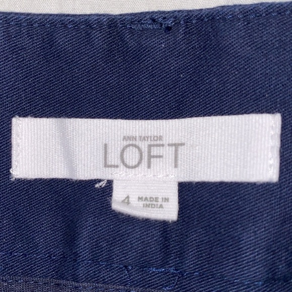 LOFT Riviera navy blue & white embroidered shorts size 4 - Picture 7 of 9